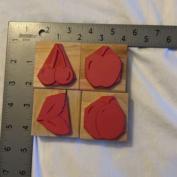 Cherrie, apples and peaches S204 stamp set - Picture 3 of 7